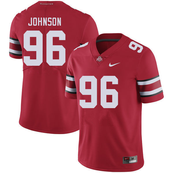 Ohio State Buckeyes #96 Collin Johnson College Football Jerseys Stitched-Red